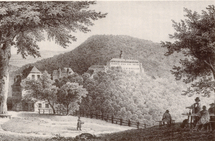 Blick vom Rondell auf das Schlo