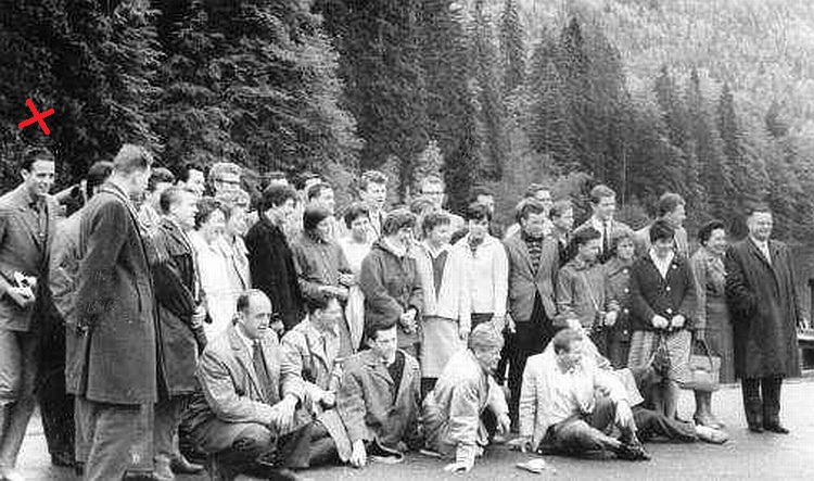 In Garmisch Parthenkirchen 1961. Im Bild ganz links - Waldemar Sch&uuml;tz.